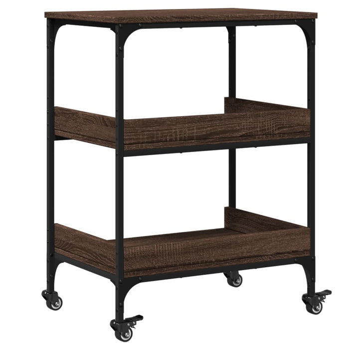 Kitchen Trolley Brown Oak 60x41x80.5 cm Engineered Wood