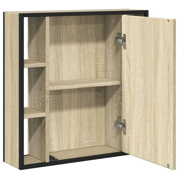 Bathroom Mirror Cabinet Sonoma Oak 60x16x60 cm Engineered Wood