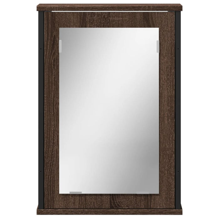 Bathroom Mirror Cabinet Brown Oak 42x12x60 cm Engineered Wood