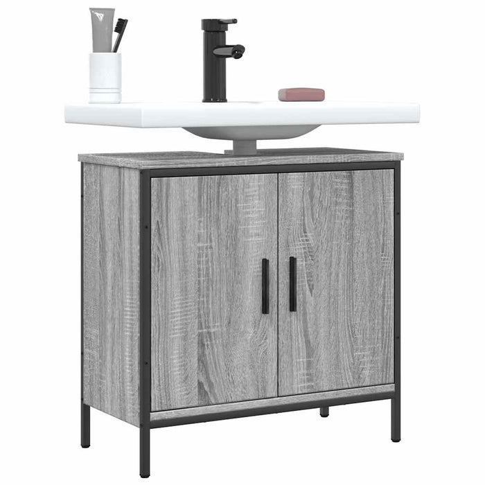 Bathroom Sink Cabinet Grey Sonoma 60x30x60 cm Engineered Wood