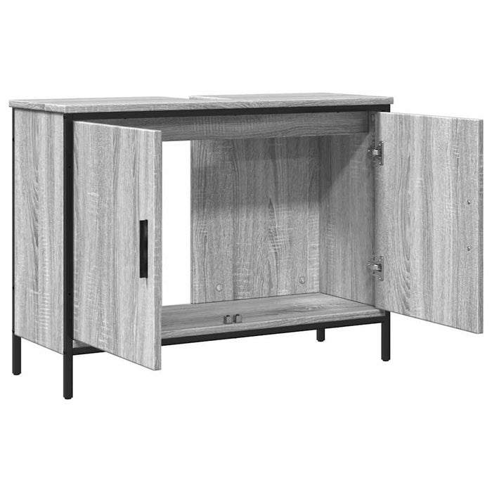 Bathroom Sink Cabinet Grey Sonoma 80x30x60 cm Engineered Wood