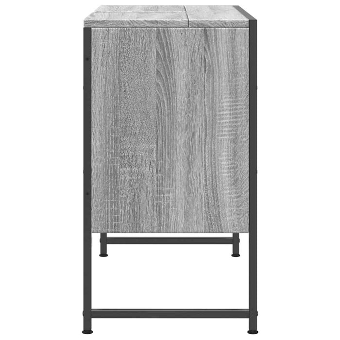 Шкаф за мивка за баня Grey Sonoma 80x33x60 cm Engineered Wood