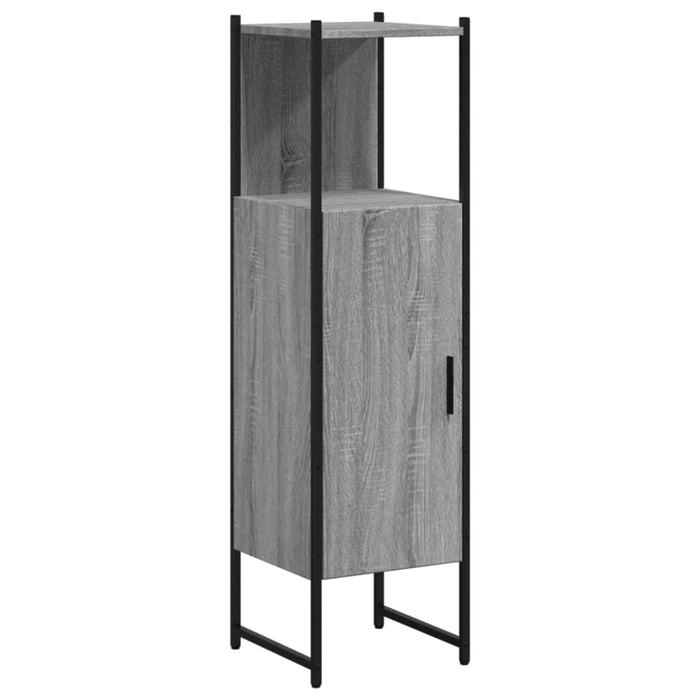 Bathroom Cabinet Grey Sonoma 33x33x120.5 cm Engineered Wood