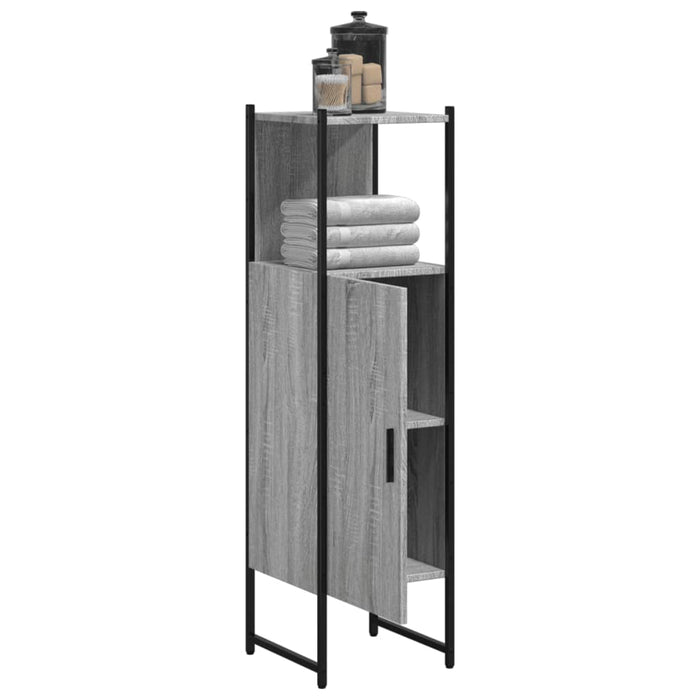 Bathroom Cabinet Grey Sonoma 33x33x120.5 cm Engineered Wood