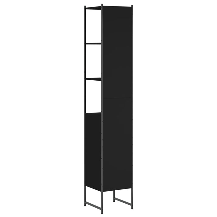 Bathroom Cabinet Black 33x33x185.5 cm Engineered Wood