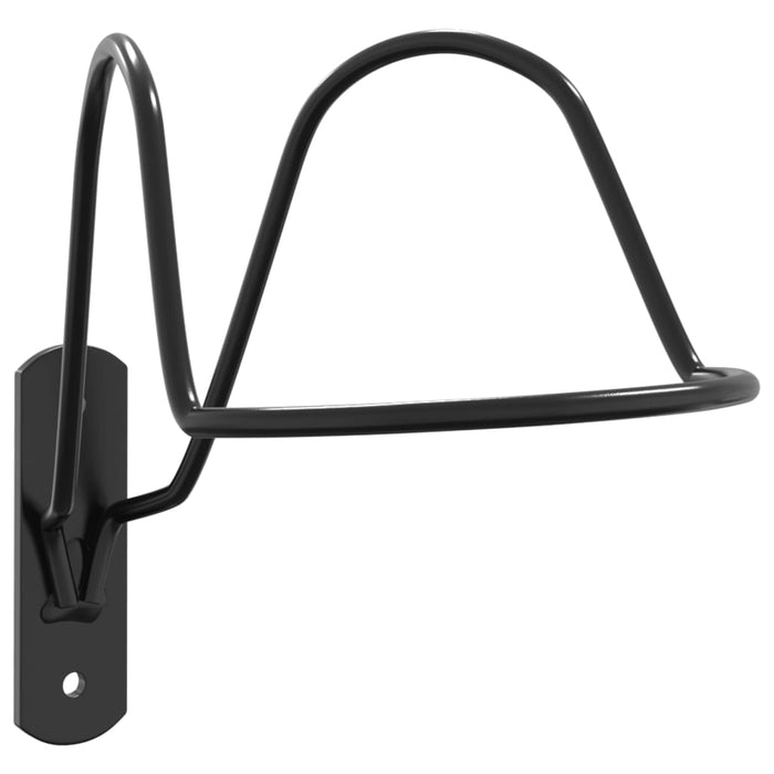 Helmet Rack for Equestrian Wall Mounted Black Steel