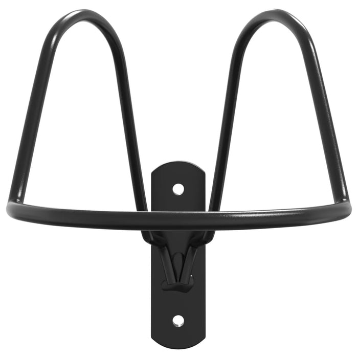 Helmet Rack for Equestrian Wall Mounted Black Steel