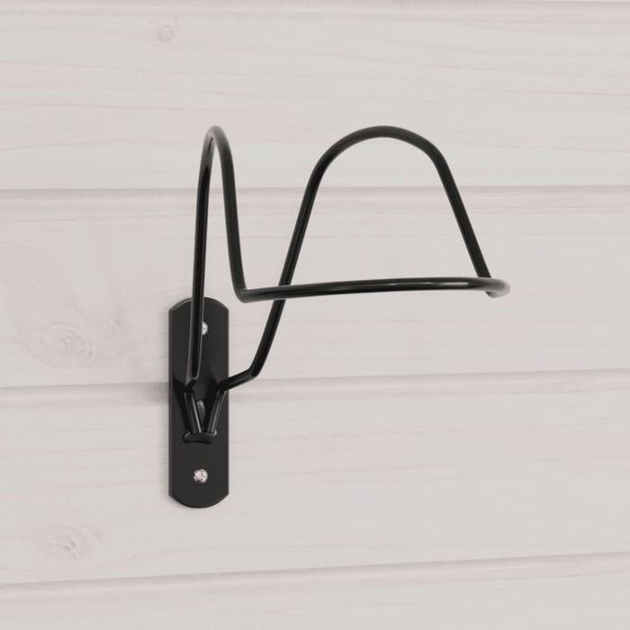 Helmet Rack for Equestrian Wall Mounted Black Steel