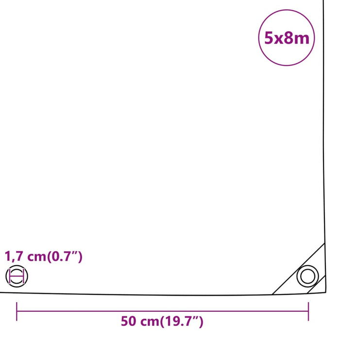 Prelata albastra 5x8 m 650 g/m²