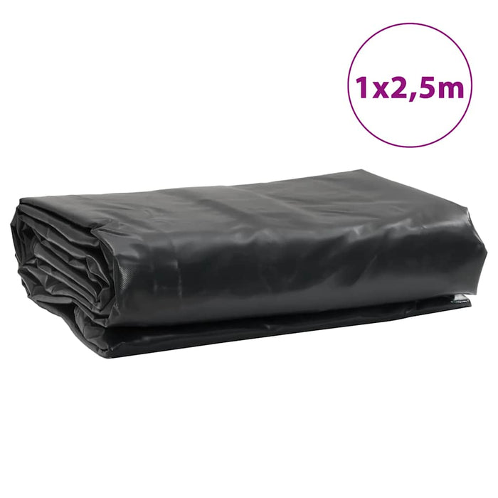 Tarpaulin Black 1x2.5 m 650 g/m²