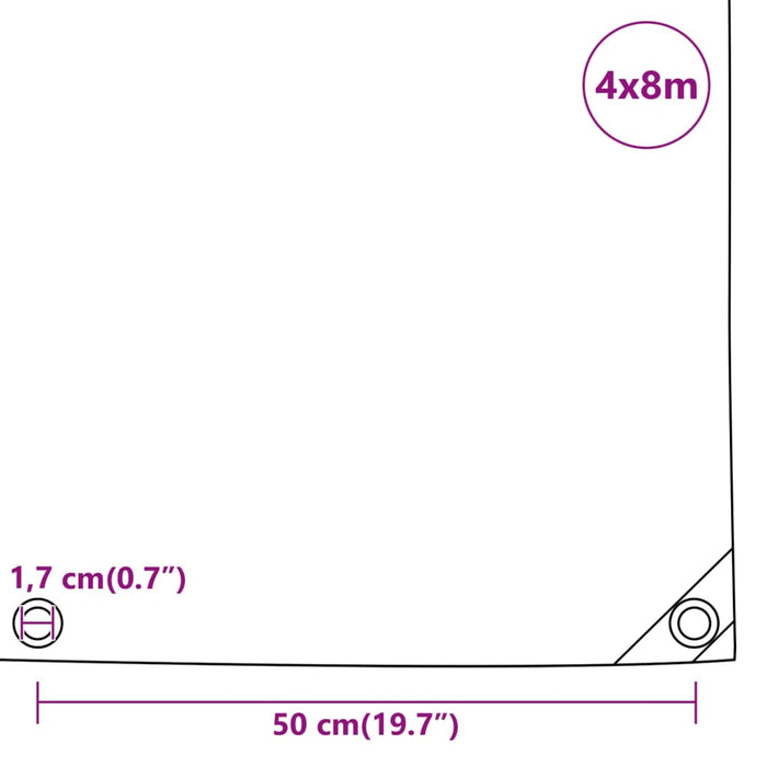 Prelata Antracit 4x8 m 650 g/m²