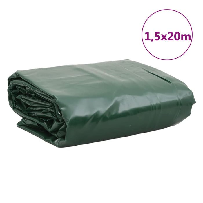 Prelata verde 1,5x20 m 650 g/m²