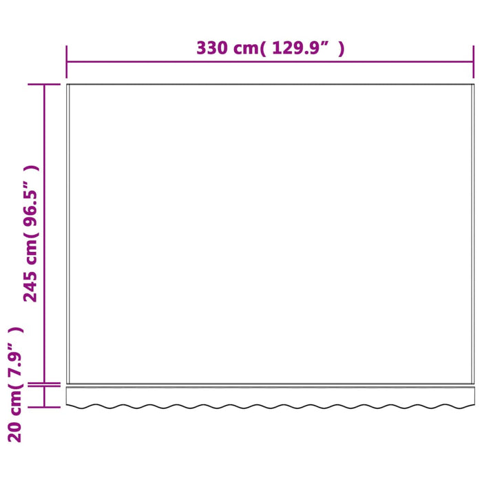 Replacement Fabric for Awning Multicolour Stripe 3.5x2.5 m