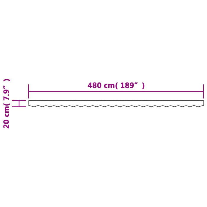 Replacement Fabric for Awning Valance Anthracite and White Stripe 5 m