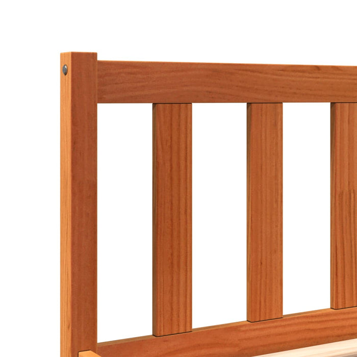 Bed Frame without Mattress Wax Brown 90x190 cm Single Solid Wood Pine