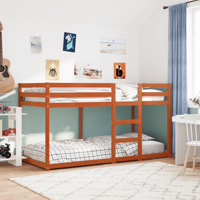 Bunk Bed without Mattress Wax Brown 80x200 cm Solid Wood Pine