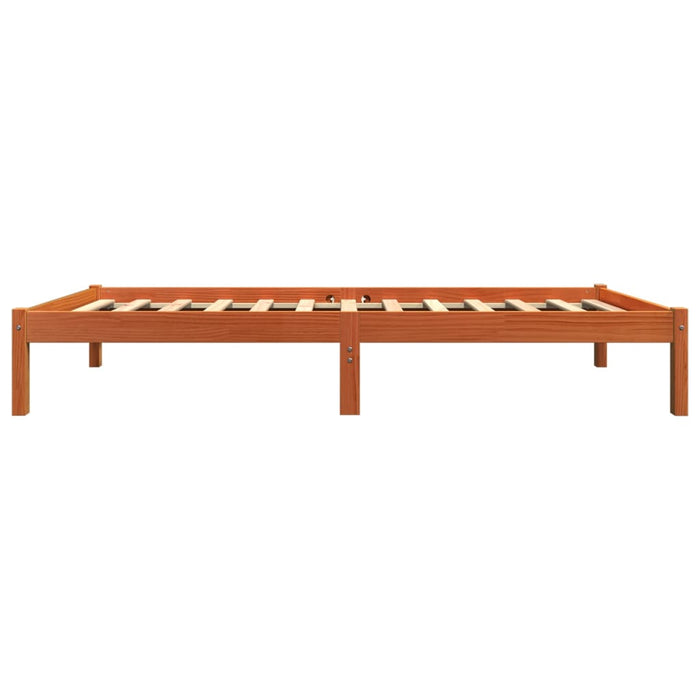 Bed Frame without Mattress Wax Brown 90x200 cm Solid Wood Pine