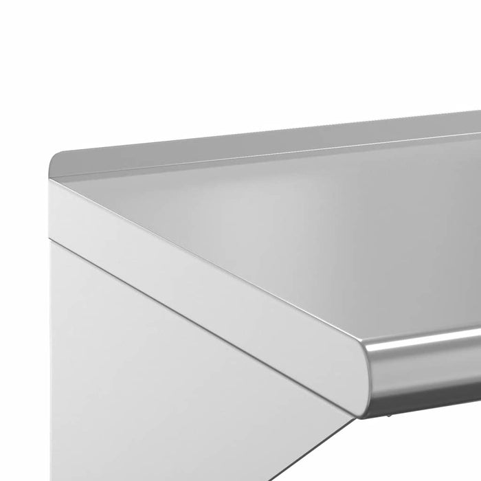 Wall Shelf 100x45x31 cm Silver Stainless Steel