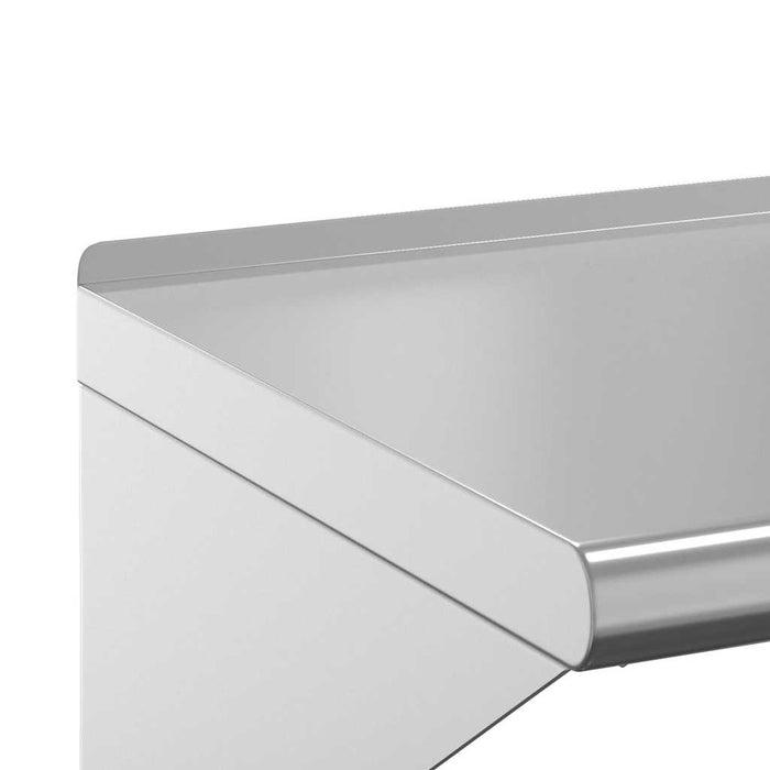 Wall Shelf 75x45x31 cm Silver Stainless Steel