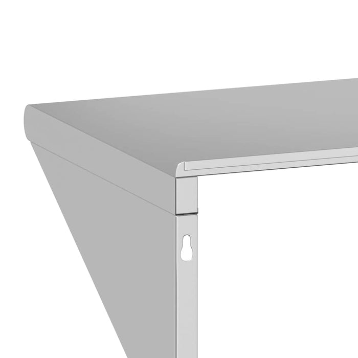 Wall Shelf 75x45x31 cm Silver Stainless Steel