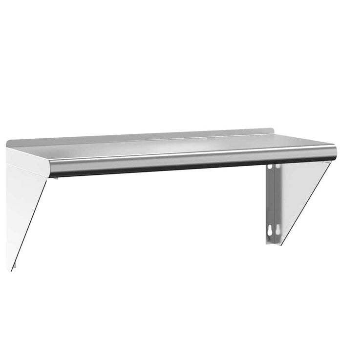 Wall Shelf 75x30x31 cm Silver Stainless Steel