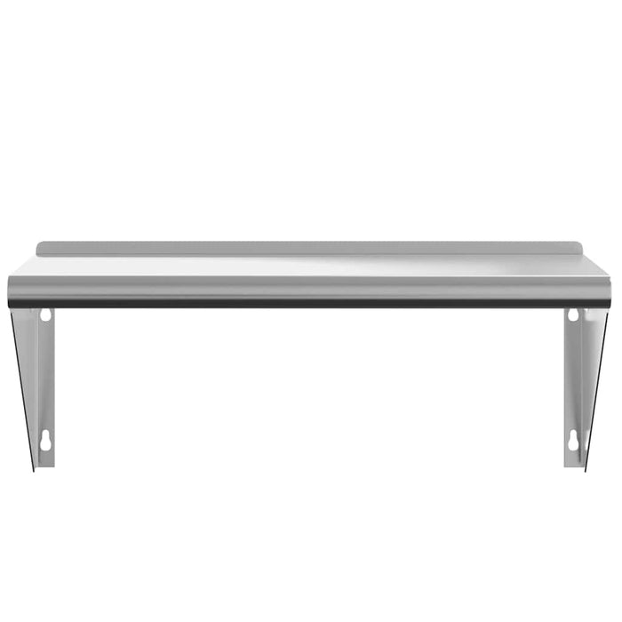 Wall Shelf 75x30x31 cm Silver Stainless Steel