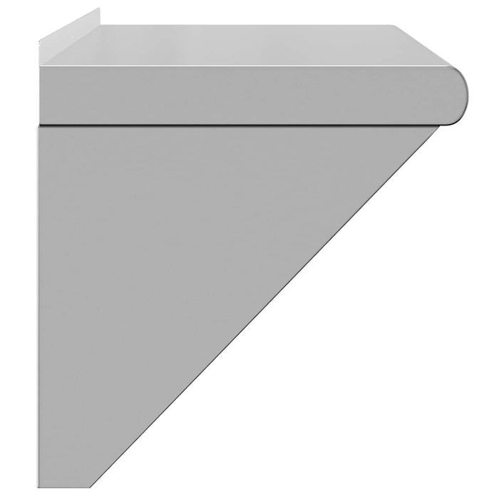 Wall Shelf 75x30x31 cm Silver Stainless Steel