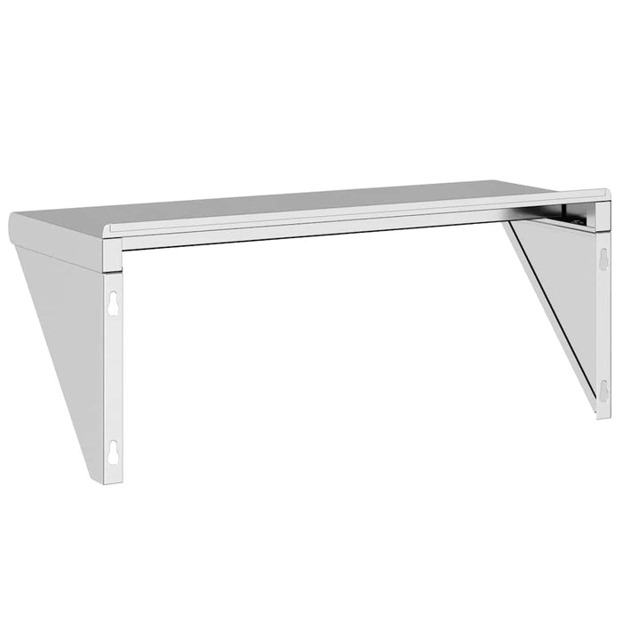 Wall Shelf 75x30x31 cm Silver Stainless Steel