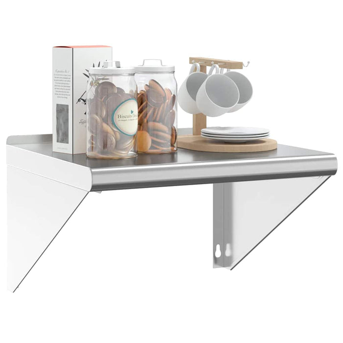 Wall Shelf 50x45x31 cm Silver Stainless Steel