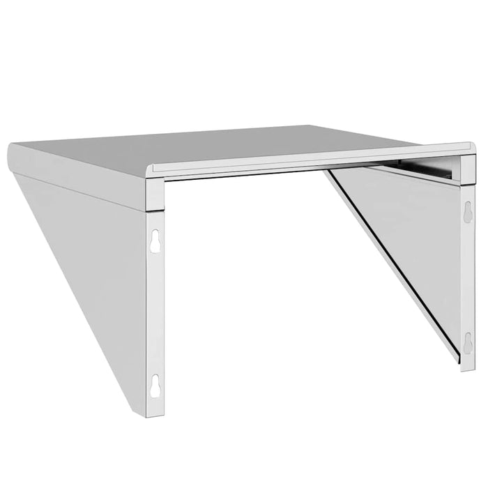 Wall Shelf 50x45x31 cm Silver Stainless Steel