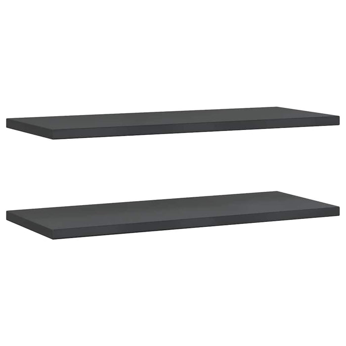 Wall Shelves 2 pcs 100x40x3 cm Black Stainless Steel