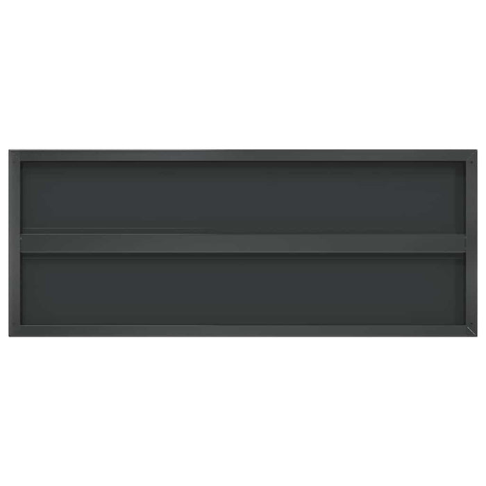 Wall Shelves 2 pcs 100x40x3 cm Black Stainless Steel