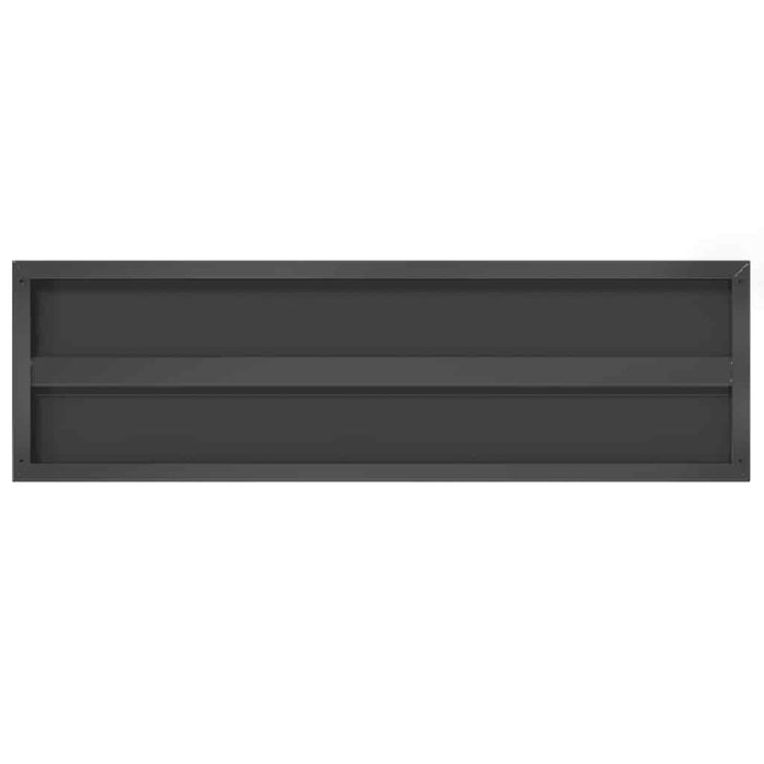 Wall Shelves 2 pcs 100x30x3 cm Black Stainless Steel