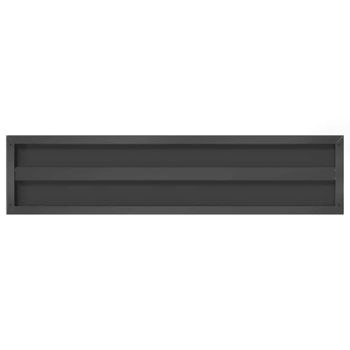 Wall Shelves 2 pcs 100x23.5x3 cm Black Stainless Steel