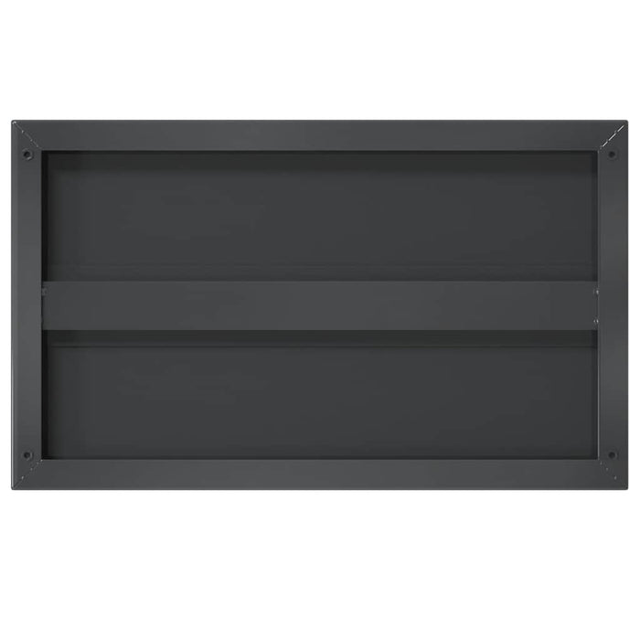 Wall Shelves 2 pcs 75x30x3 cm Black Stainless Steel