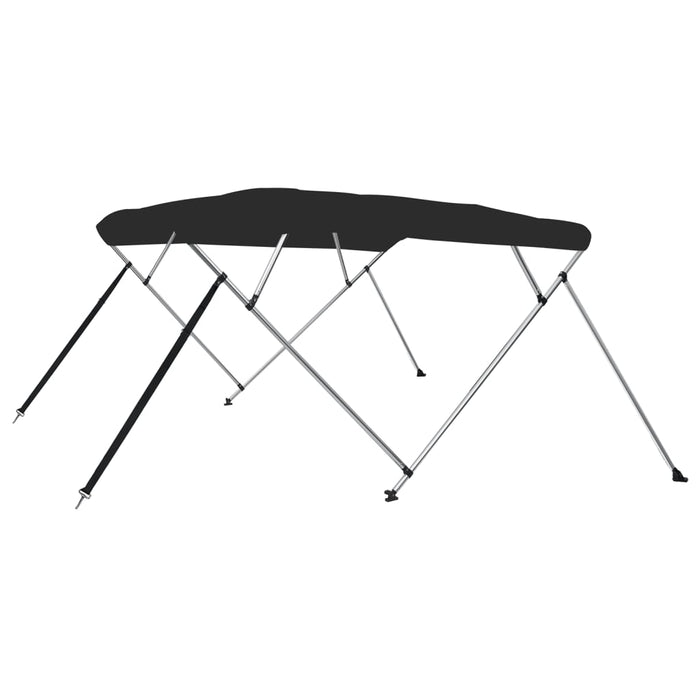 4-bow Bimini Top Black 243x180x137 cm