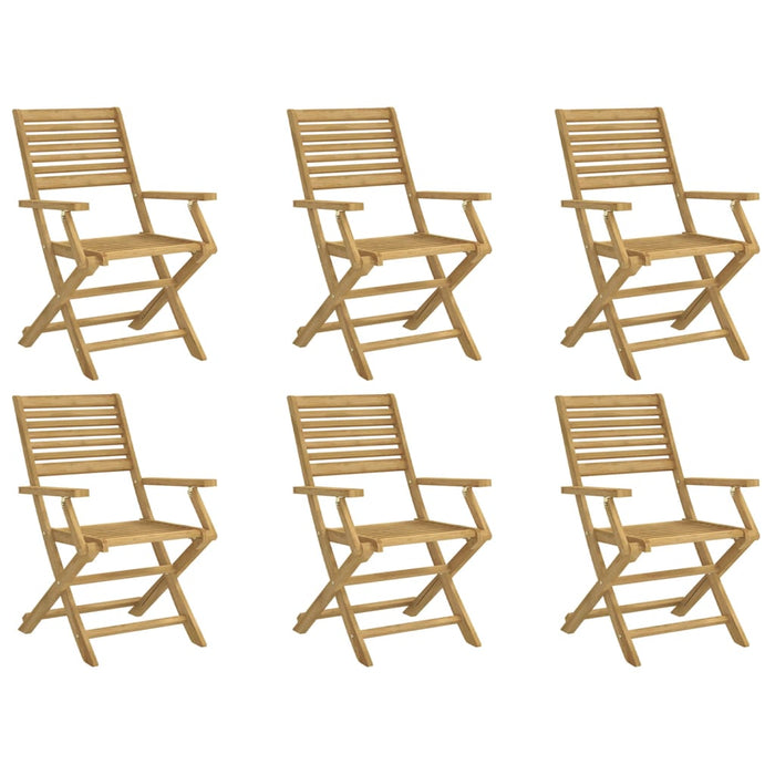 Folding Garden Chairs 6 pcs 54.5x61.5x86.5 cm Solid Wood Acacia