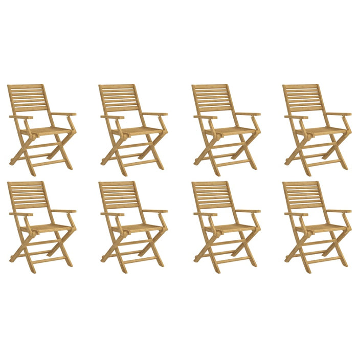 Folding Garden Chairs 8 pcs 54.5x61.5x86.5 cm Solid Wood Acacia