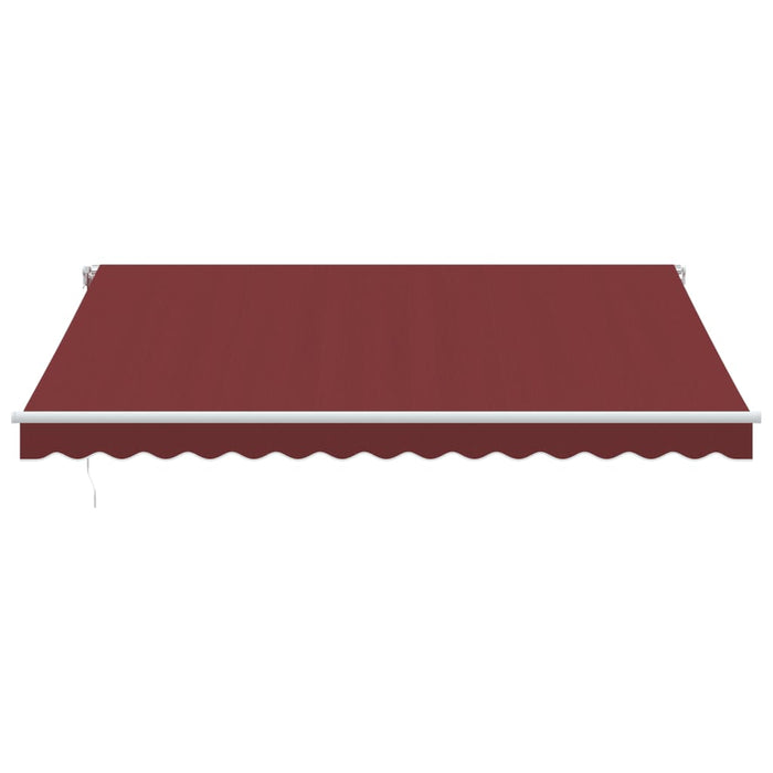 Manual Retractable Awning with LED Burgundy 400x300 cm