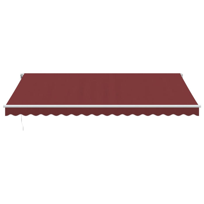 Automatic Retractable Awning with LED Burgundy 450x300 cm