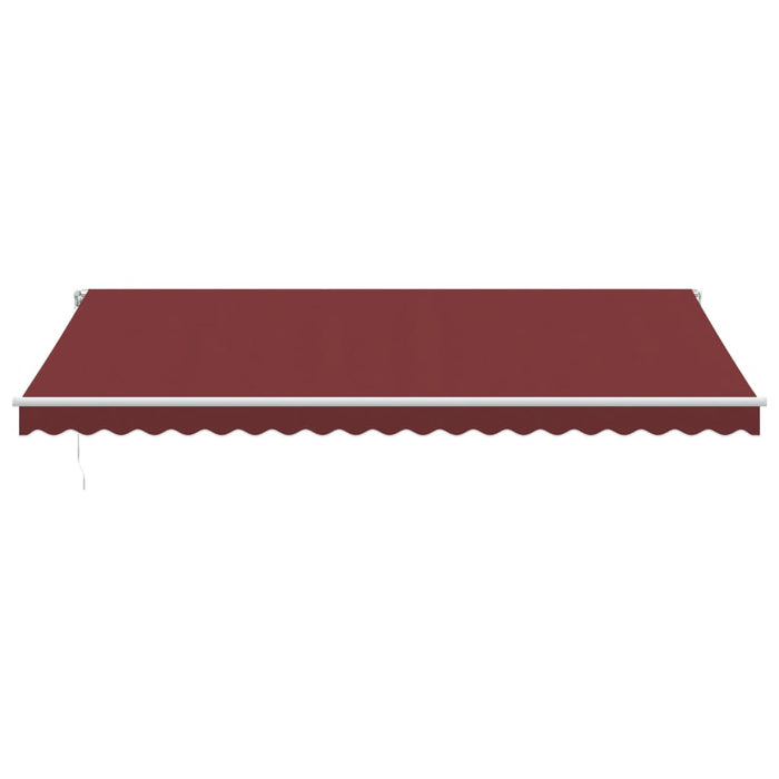 Manual Retractable Awning with LED Burgundy 500x300 cm