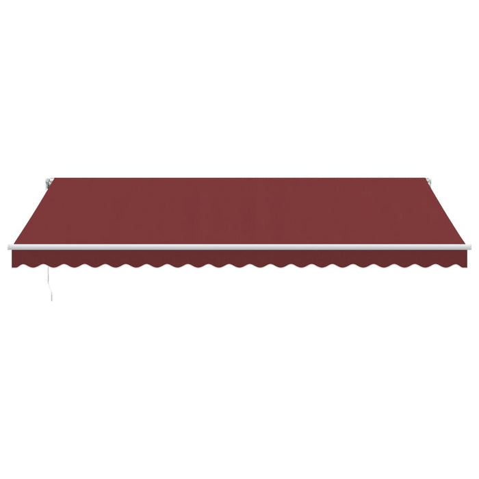 Automatic Retractable Awning with LED Burgundy 500x300 cm