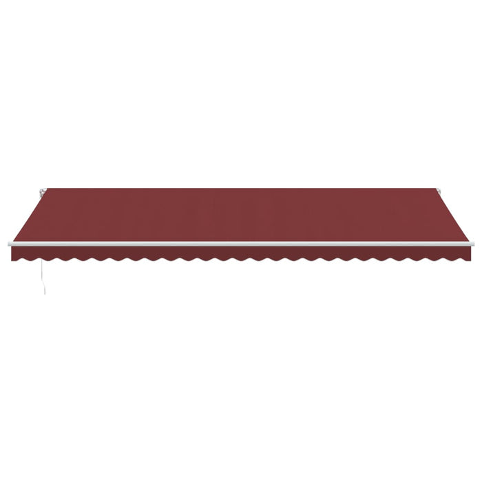 Manual Retractable Awning with LED Burgundy 600x300 cm