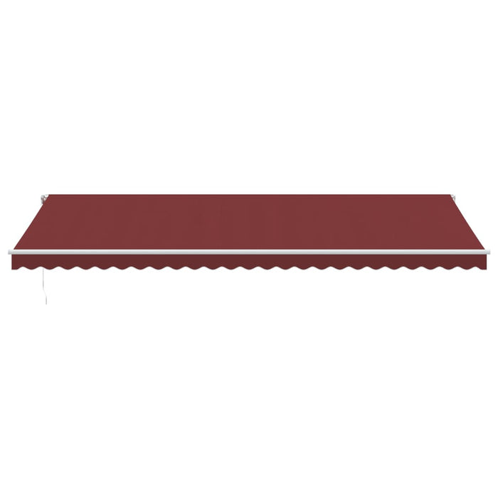 Automatic Retractable Awning with LED Burgundy 600x300 cm