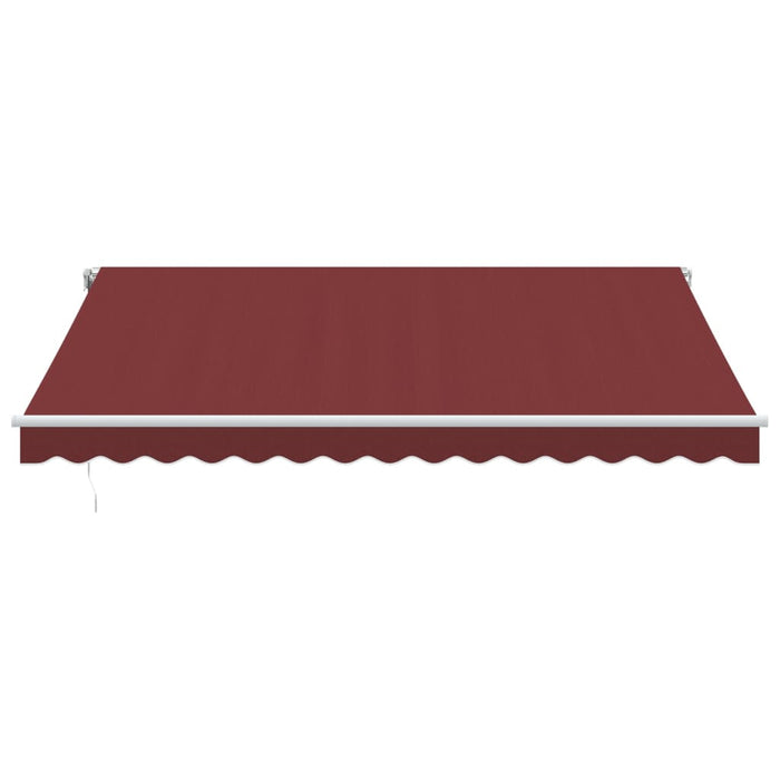 Automatic Retractable Awning with LED Burgundy 400x350 cm