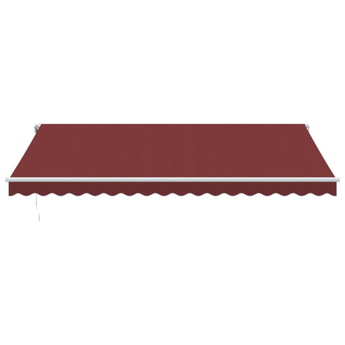 Automatic Retractable Awning with LED Burgundy 450x350 cm