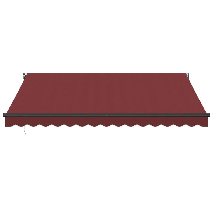 Manual Retractable Awning Burgundy 400x350 cm