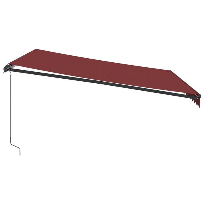 Manual Retractable Awning Burgundy 400x350 cm