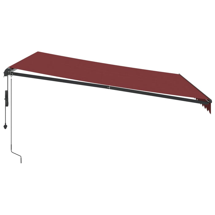 Automatic Retractable Awning Burgundy 400x350 cm