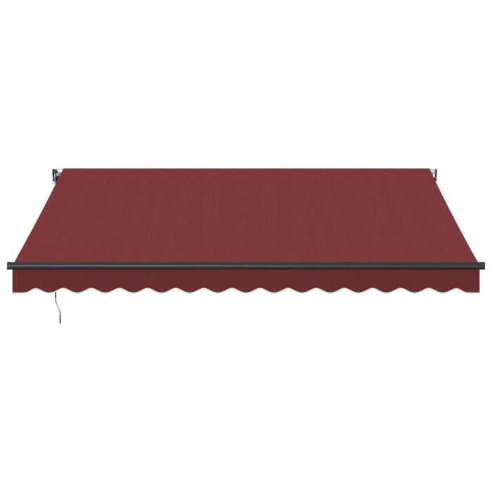 Automatic Retractable Awning with LEDs Burgundy 400x350 cm